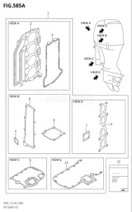 11502F-010001 (2010) 115hp E01 E40-Gen. Export 1 - Costa Rica (DF115TK10  DF115WTK10  DF115WZK10) DF115T drawing OPT:GASKET SET