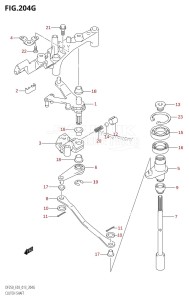 DF200Z From 20002Z-310001 (E03)  2013 drawing CLUTCH SHAFT (DF250ST:E03)