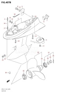 DF115T From 11501F-880001 (E01 E40)  2008 drawing GEAR CASE (DF115Z,DF115WZ)