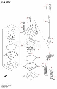 DF40A From 04003F-310001 (E01)  2013 drawing WATER PUMP (DF40AST:E34)