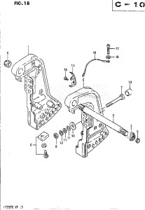 DT75 From 07501-301001 till 302337 ()  1978 drawing CLAMP BRACKET (MODEL VE /​ VF)