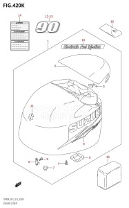 DF70A From 07003F-210001 (E01 E40)  2012 drawing ENGINE COVER (DF90ATH:E40)