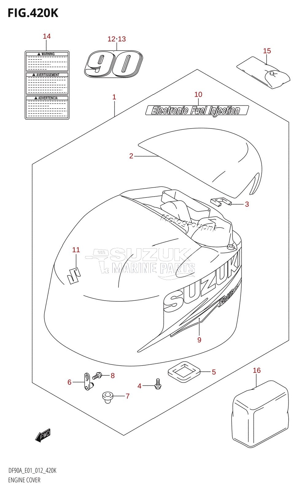 ENGINE COVER (DF90ATH:E40)