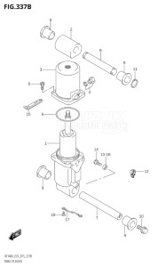 10003F-510001 (2005) 100hp E01-Gen. Export 1 (DF100AT) DF100A drawing TRIM CYLINDER (DF115AT:E01)