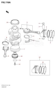 DF225Z From 22503Z-310001 (E01 E40)  2013 drawing CRANKSHAFT