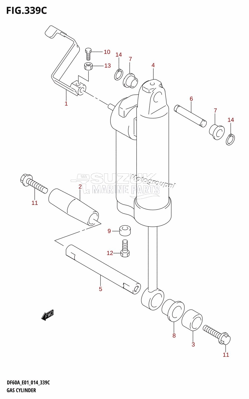 GAS CYLINDER (DF60AQH:E40)