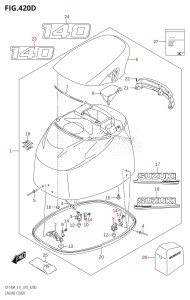 DF140A From 14003F-810001 (E11 E40)  2018 drawing ENGINE COVER (DF140AT:E11,DF140AZ:E11)