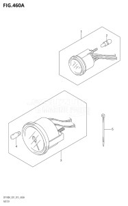 10003F-510001 (2005) 100hp E01-Gen. Export 1 (DF100AT) DF100A drawing METER (DF115AT:E01)