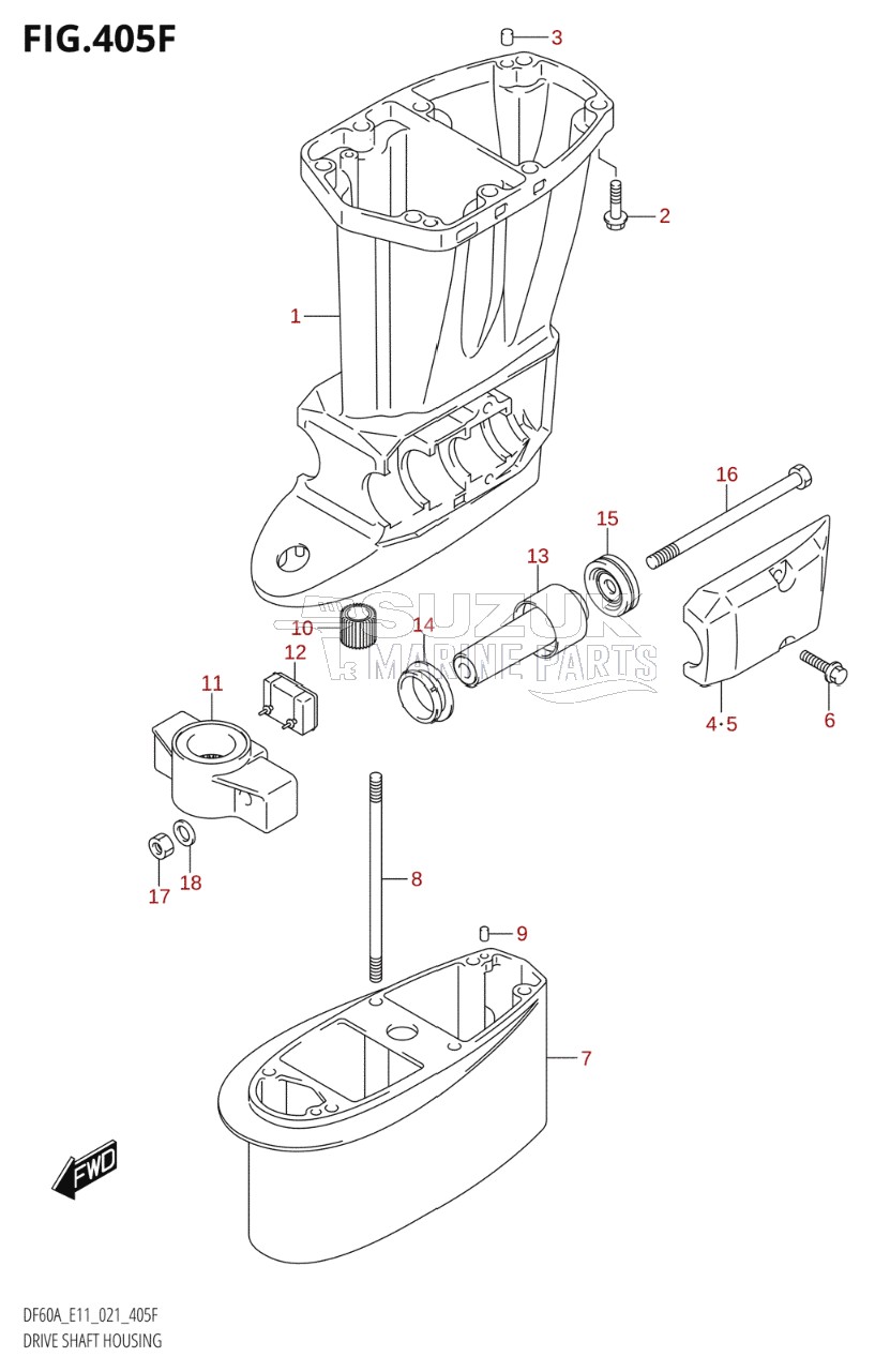 DRIVE SHAFT HOUSING ((DF60AQH,DF60ATH):E40)