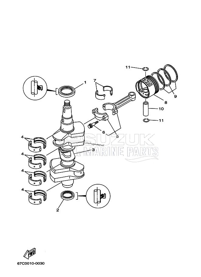 CRANKSHAFT--PISTON