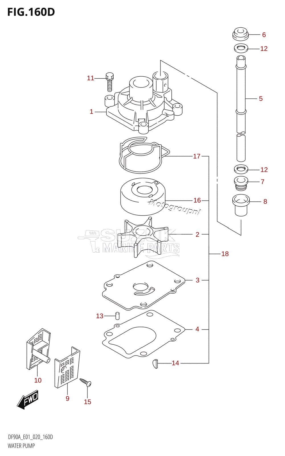 WATER PUMP (DF90A:E01)