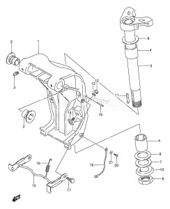 DT115 From 11502-011001 ()  1990 drawing SWIVEL BRACKET (~MODEL:95)