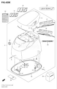 10003F-410001 (2014) 100hp E01 E40-Gen. Export 1 - Costa Rica (DF100AT  DF100BT) DF100A drawing ENGINE COVER (DF115AZ:E01)