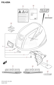 DF30A From 03003F-140001 (P01 P40)  2021 drawing ENGINE COVER (020:DF25A)