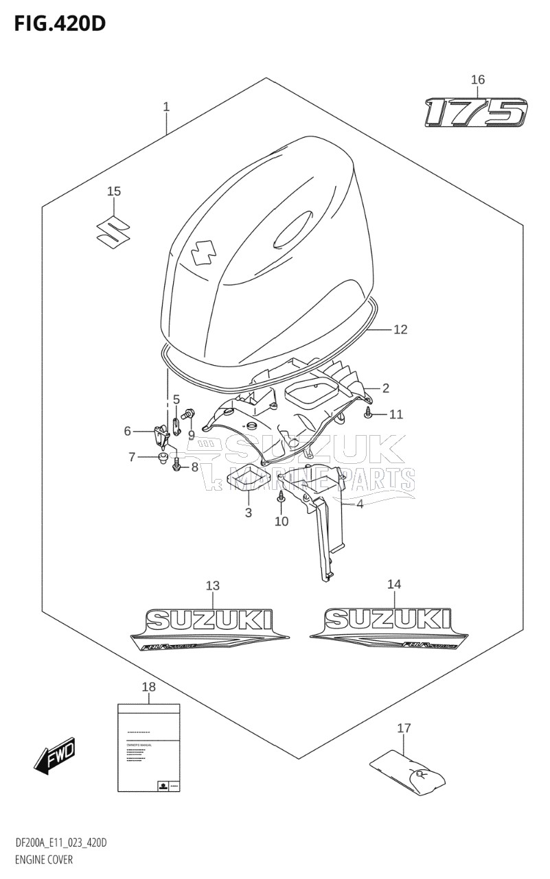 ENGINE COVER ((DF175AT,DF175AZ):(021,022,023))