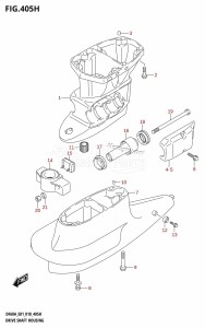 DF60A From 06003F-810001 (E01 E40)  2018 drawing DRIVE SHAFT HOUSING (DF60AVT:E01,DF60AVT:E40)