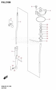 DF50A From 05004F-710001 (E01)  2017 drawing SHIFT ROD (DF50AVTH:E01)