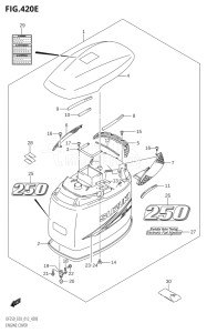 20002F-210001 (2012) 200hp E03-USA (DF200T) DF200 drawing ENGINE COVER (DF250T:E03)