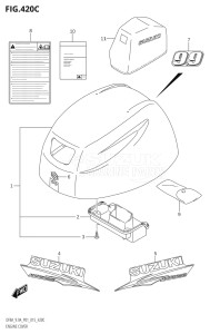 00801F-510001 (2005) 8hp P01-Gen. Export 1 (DF8A  DF8AR) DF8A drawing ENGINE COVER (DF9.9A:P01)