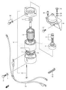 DT75TC From 07501-801001 ()  1988 drawing STARTING MOTOR (WT,WQ,WHQ ~MODEL:94)