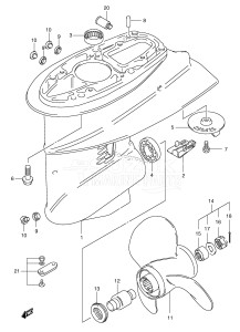 DF25T From 02501F-371001 ()  2003 drawing GEAR CASE