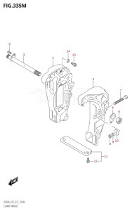 04003F-710001 (2017) 40hp E01-Gen. Export 1 (DF40A  DF40AQH  DF40ATH) DF40A drawing CLAMP BRACKET (DF60ATH:E40)