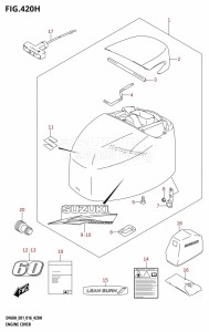 DF60A From 06003F-610001 (E01 E40)  2016 drawing ENGINE COVER (DF60A:E40)