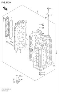 14003Z-610001 (2016) 140hp E03-USA (DF140AZ) DF140AZ drawing CYLINDER BLOCK (DF115AZ:E03)