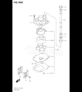 09003F-810001 (2018) 90hp E01 E40-Gen. Export 1 - Costa Rica (DF90AT  DF90ATH) DF90A drawing WATER PUMP (DF90A:E01,DF90ATH:E01)