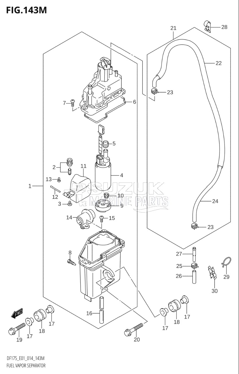 FUEL VAPOR SEPARATOR (DF175TG:E40)