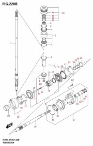 DF200AT From 20003F-440001 (E03 E11 E40)  2024 drawing TRANSMISSION (DF200AZ,DF175AZ,DF150AZ)