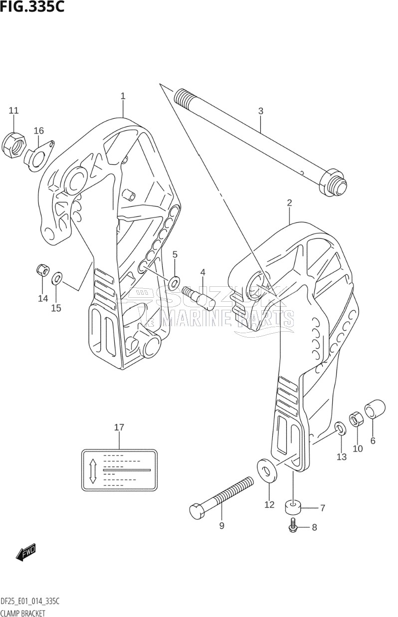 CLAMP BRACKET (DF25Q:E01)