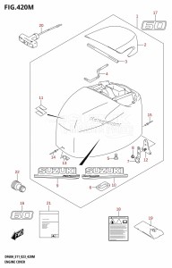 DF60A From 06003F-240001 (E11 E40)  2022 drawing ENGINE COVER ((DF60A,DF60ATH,DF60AVT):E01:020)