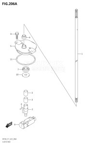 25003F-340001 (2023) 250hp E11 E40-Gen. Export 1-and 2 (DF250T) DF250 drawing CLUTCH ROD (DF200T,DF200Z,DF225T,DF225Z,DF250T,DF250Z)