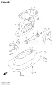 04003F-240001 (2022) 40hp E01 E11-Gen. Export 1-and 2 (DF40A  DF40AQH  DF40AQH  DF40AT  DF40AT  DF40ATH  DF40ATH) DF40A drawing DRIVE SHAFT HOUSING (DF40ASVT:E34)