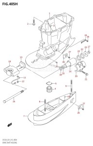 DF200Z From 20002Z-310001 (E01 E40)  2013 drawing DRIVE SHAFT HOUSING (DF225Z:E40:(X-TRANSOM,XX-TRANSOM))