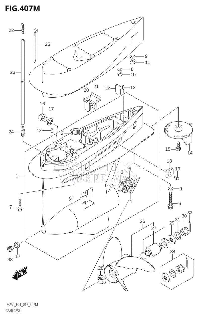 GEAR CASE (DF250Z:E40)