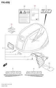 DF30A From 03003F-240001 (P01 P40)  2022 drawing ENGINE COVER ((022,023):(DF30A,DF30AR,DF30AQ,DF30AT,DF30ATH))