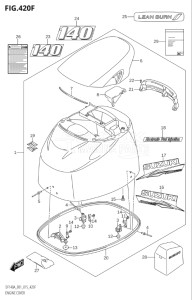 11503Z-510001 (2005) 115hp E01 E40-Gen. Export 1 - Costa Rica (DF115AZ) DF115AZ drawing ENGINE COVER (DF140AT:E01)