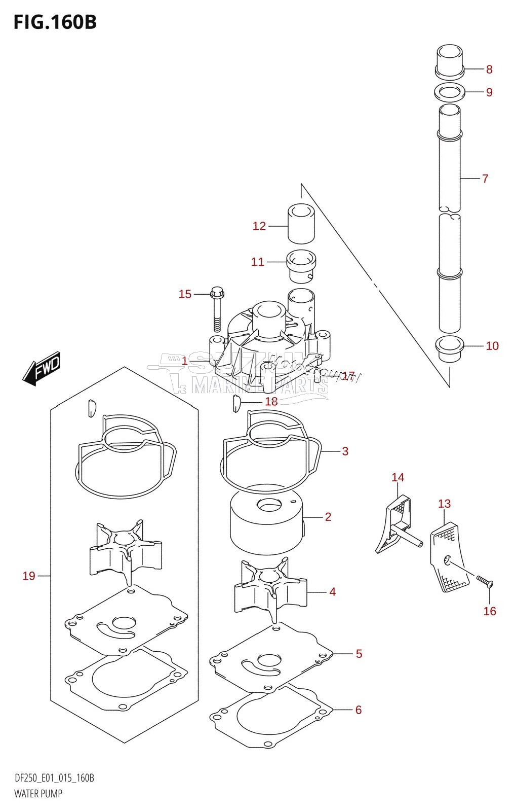 WATER PUMP (DF200T:E40)