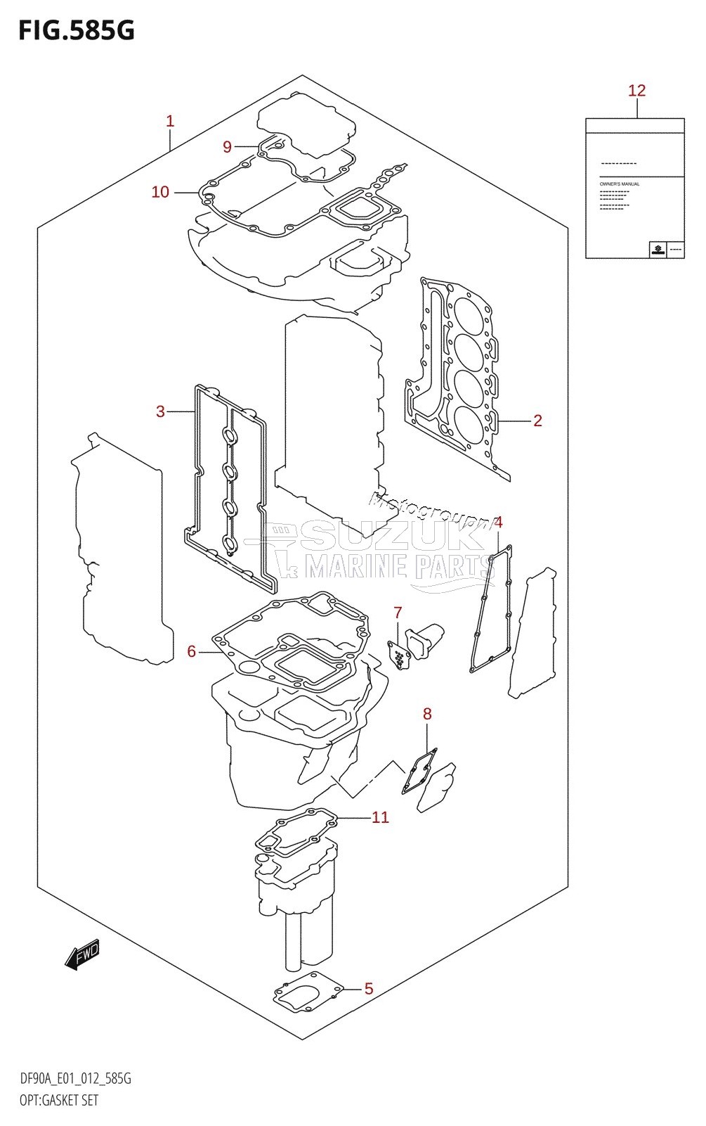 OPT:GASKET SET (DF90A:E01)