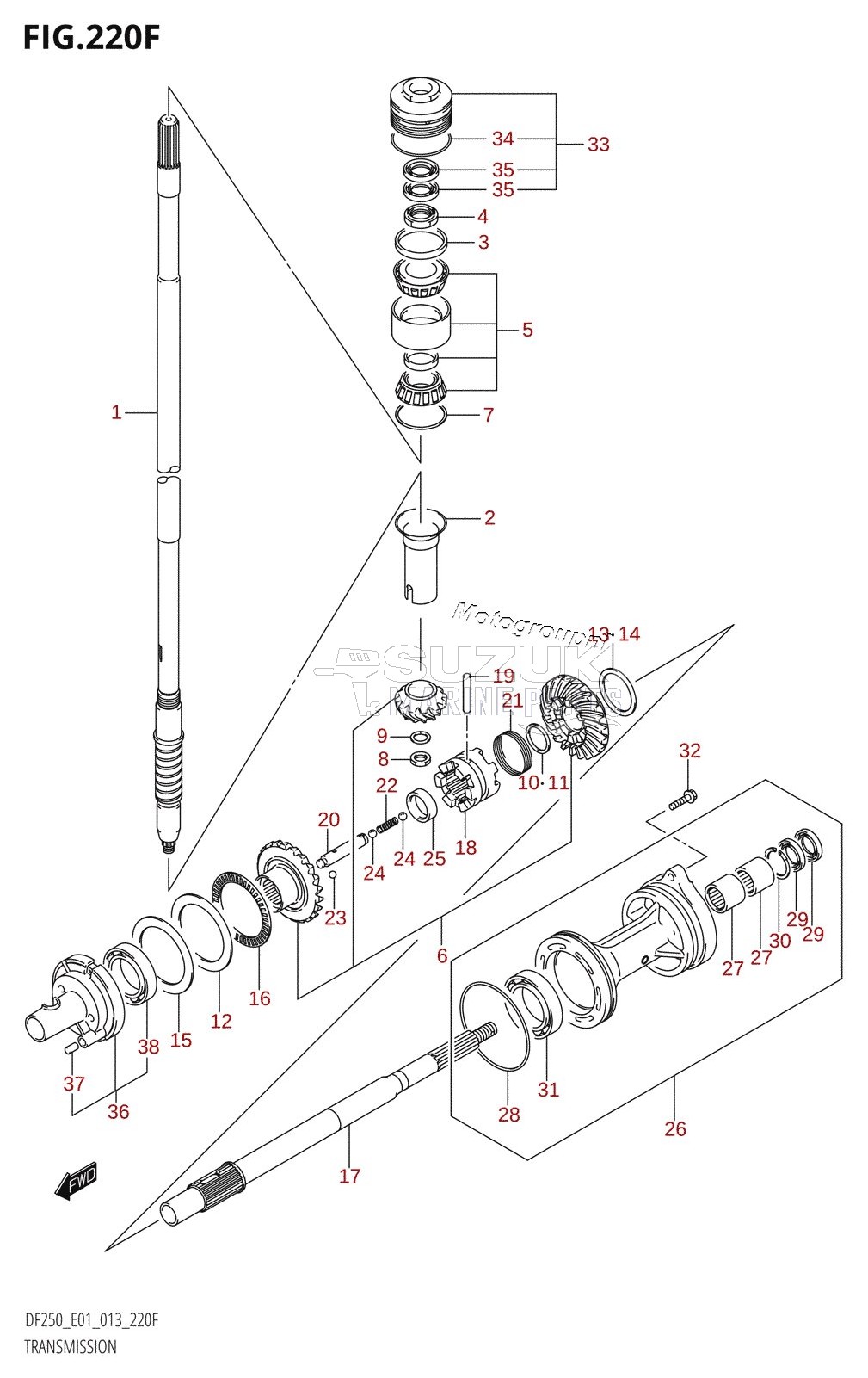 TRANSMISSION (DF225T:E40)