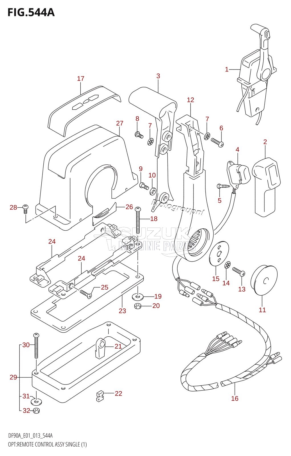 OPT:REMOTE CONTROL ASSY SINGLE (1) (DF70A:E01)