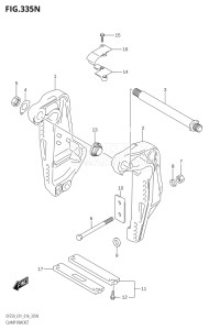 22503Z-610001 (2016) 225hp E01 E40-Gen. Export 1 - Costa Rica (DF225Z) DF225Z drawing CLAMP BRACKET (DF200T:E01:L-TRANSOM)