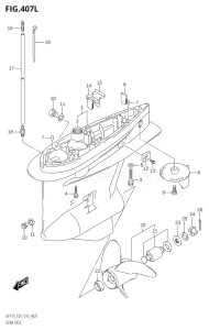 17502Z-510001 (2005) 175hp E01 E40-Gen. Export 1 - Costa Rica (DF175Z) DF175Z drawing GEAR CASE (DF175TG:E01)