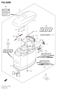 DF250Z From 25003Z-310001 (E03)  2013 drawing ENGINE COVER (DF200Z:E03)