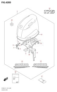 DF200AZ From 20003Z-040001 (E01 E03 E40)  2020 drawing ENGINE COVER ((DF175AT,DF175AZ):(021,022,023))