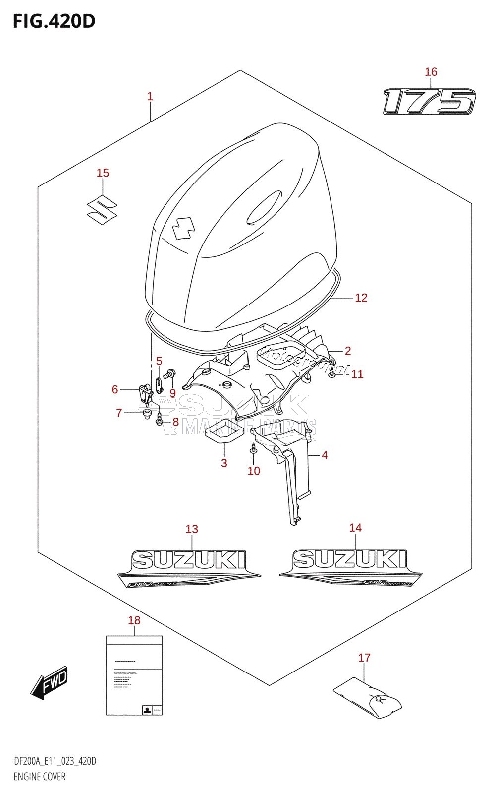 ENGINE COVER ((DF175AT,DF175AZ):(021,022,023))