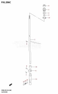 DF60A From 06002F-410001 (E03)  2014 drawing CLUTCH ROD (DF60A)