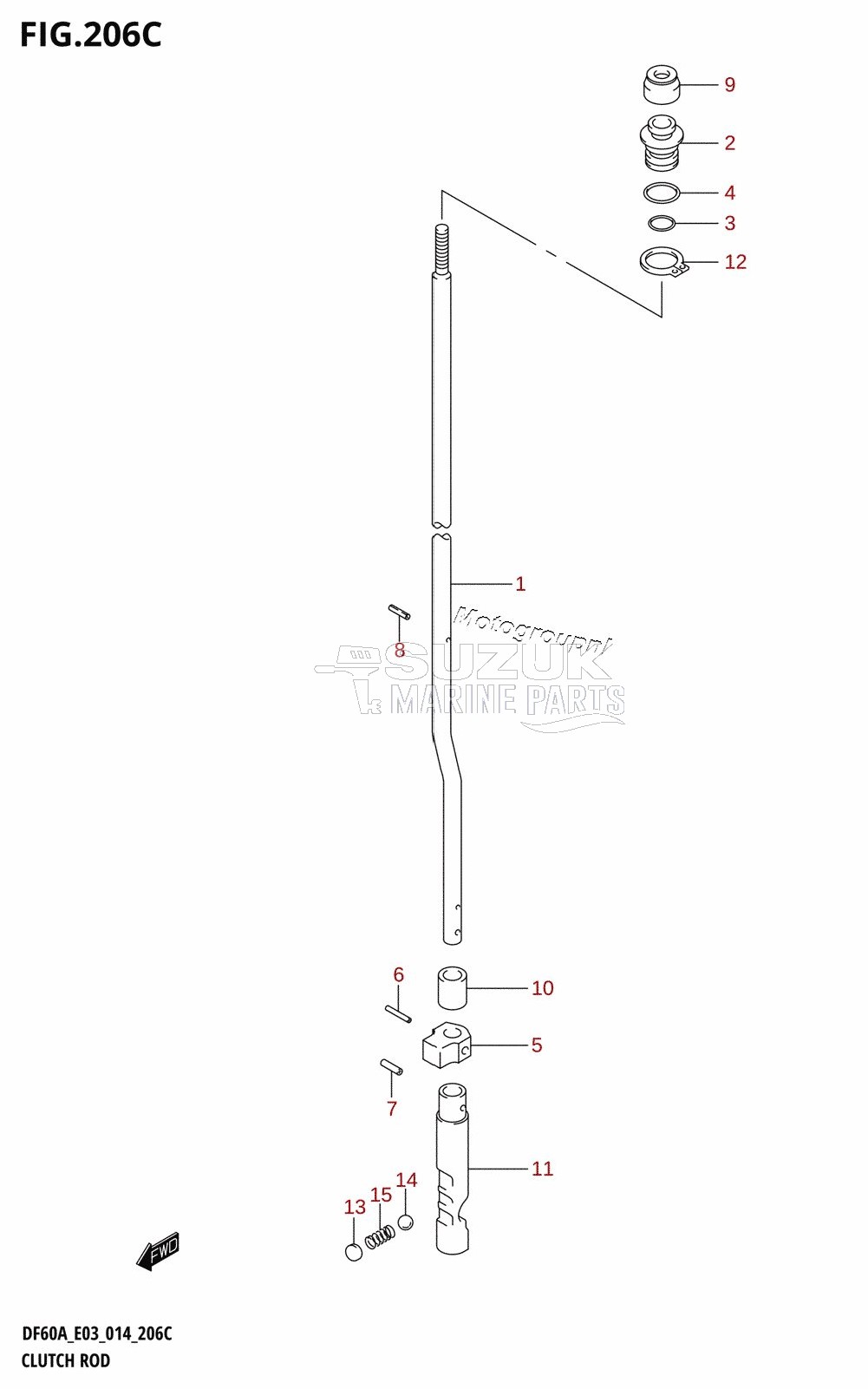 CLUTCH ROD (DF60A)